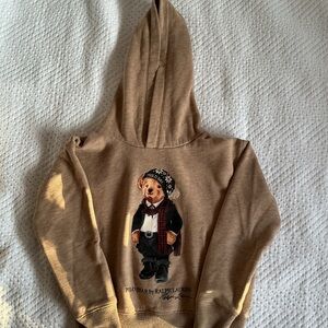 Ralph Lauren Kids Tan Hoodie with Polo Bear